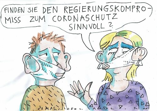 Cartoon: Corona (medium) by Jan Tomaschoff tagged coronaregeln,kompromiss,coronaregeln,kompromiss