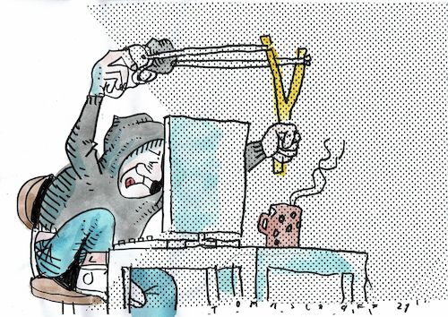 Cartoon: Cyberangriff (medium) by Jan Tomaschoff tagged cyberangriff,internet,cyberangriff,internet
