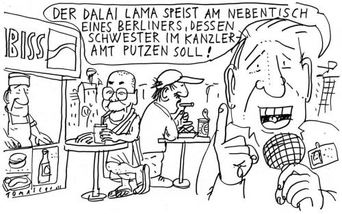 Cartoon: Dalai Lama ... (medium) by Jan Tomaschoff tagged dalai,lama