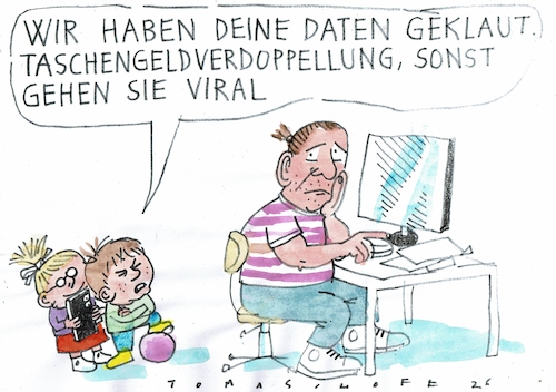 Cartoon: Datenklau (medium) by Jan Tomaschoff tagged internet,sicherheit,daten,cyberangriff,internet,sicherheit,daten,cyberangriff