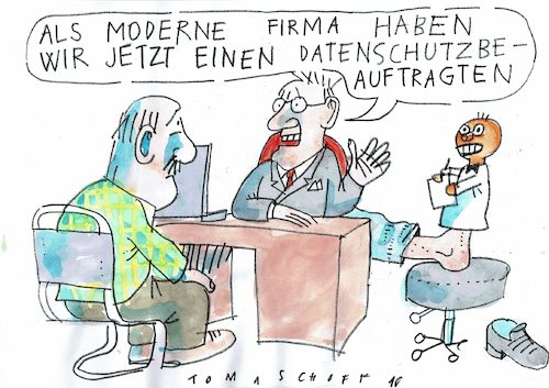 Cartoon: Datenschutz (medium) by Jan Tomaschoff tagged datenschutz,bürokratie,datenschutz,bürokratie