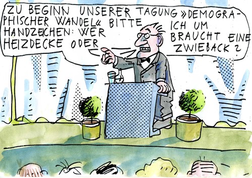 Cartoon: Demographie (medium) by Jan Tomaschoff tagged alter,demographie,alter,demographie