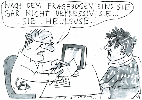 Cartoon: Depression (medium) by Jan Tomaschoff tagged arzt,patient,kommunkation,depression,arzt,patient,kommunkation,depression