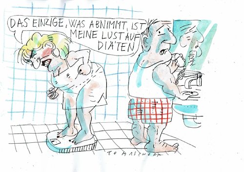 Cartoon: Diät (medium) by Jan Tomaschoff tagged übergewicht,ernährung,übergewicht,ernährung