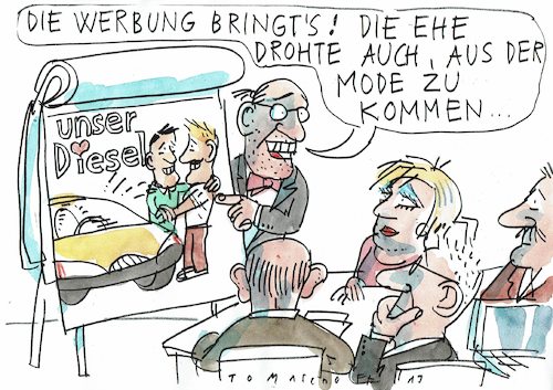 Cartoon: Diesel (medium) by Jan Tomaschoff tagged diesel,abgasskandal,diesel,abgasskandal
