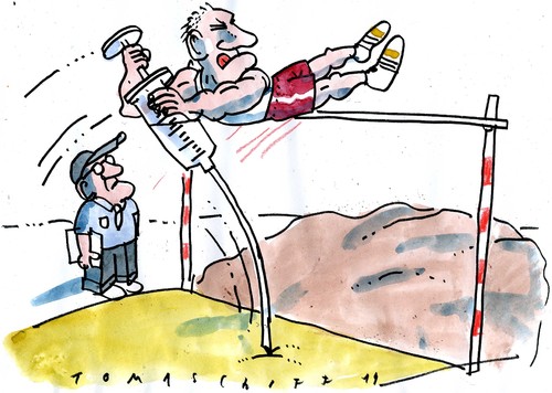 Cartoon: Doping (medium) by Jan Tomaschoff tagged doping,sport,doping,sport