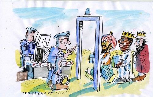 Cartoon: drei Könige (medium) by Jan Tomaschoff tagged weihnachtwn,weihnachtwn