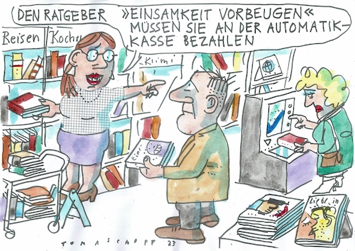 Cartoon: Einsmkeit (medium) by Jan Tomaschoff tagged kontaht,einsmkeit,technik,kontaht,einsmkeit,technik