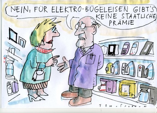 Cartoon: Elektroprämie (medium) by Jan Tomaschoff tagged elektroauto,prämie,elektroauto,prämie