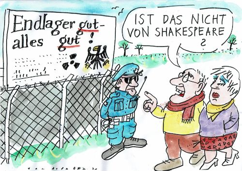 Cartoon: Endlager (medium) by Jan Tomaschoff tagged atommüll,endlager,atommüll,endlager
