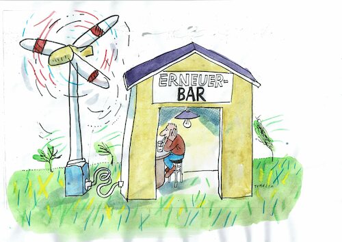 Cartoon: enreuerbar (medium) by Jan Tomaschoff tagged erneuerbare,energie,sonne,verkehr,wind,erneuerbare,energie,sonne,verkehr,wind