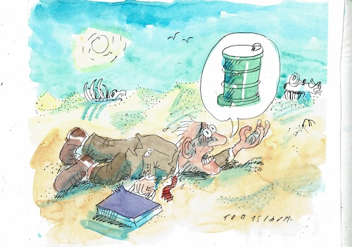 Cartoon: Erdöl (medium) by Jan Tomaschoff tagged energie,krise,nahost,iran,krieg,energie,krise,nahost,iran,krieg
