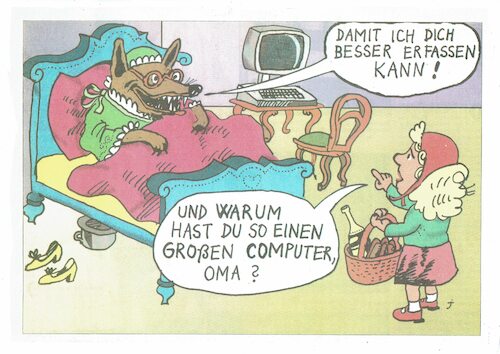 Cartoon: erfassen (medium) by Jan Tomaschoff tagged pc,internet,daten,pc,internet,daten