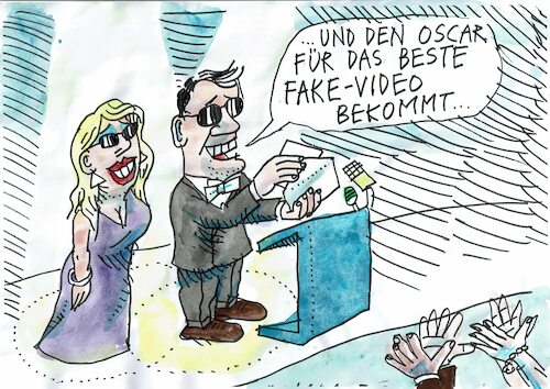 Cartoon: Fake (medium) by Jan Tomaschoff tagged fake,videos,propaganda,fake,videos,propaganda