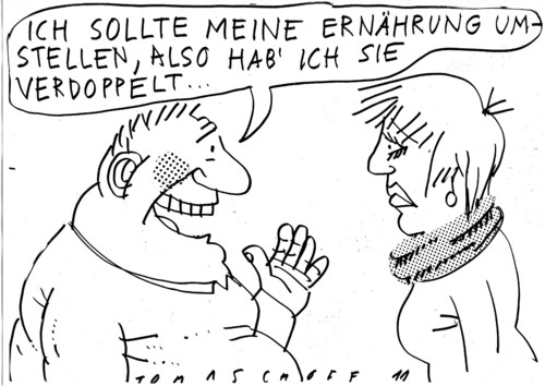 Cartoon: FDD (medium) by Jan Tomaschoff tagged übergewicht,ernährung