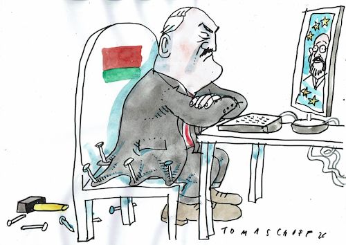 Cartoon: Fest (medium) by Jan Tomaschoff tagged belarus,lukaschenko,belarus,lukaschenko