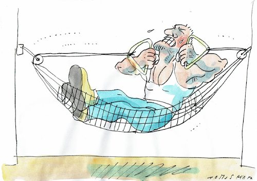 Cartoon: Fitness (medium) by Jan Tomaschoff tagged fitness,selbstoptimierung,fitness,selbstoptimierung