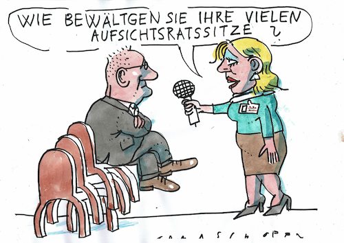Cartoon: Fleiss (medium) by Jan Tomaschoff tagged aufsichtsrat,manager,aufsichtsrat,manager