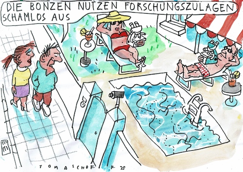 Cartoon: Forschung (medium) by Jan Tomaschoff tagged haushalt,subvention,forschungszulage,haushalt,subvention,forschungszulage