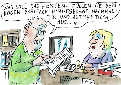 Cartoon: Fragebogen (medium) by Jan Tomaschoff tagged bürokratie,phrasen,bürokratie,phrasen