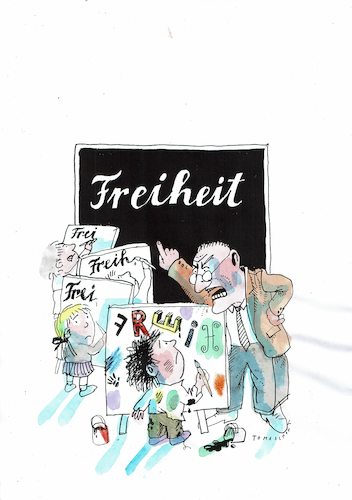 Cartoon: Freiheit (medium) by Jan Tomaschoff tagged vielfalt,freiheit,vielfalt,freiheit