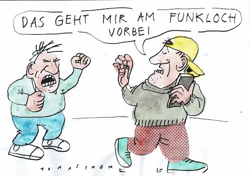 Cartoon: Funkloch (medium) by Jan Tomaschoff tagged handy,handynetz,handy,handynetz