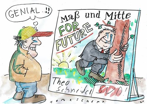 Cartoon: Future (medium) by Jan Tomaschoff tagged wahl,wahlkampf,umwelt,wahl,wahlkampf,umwelt