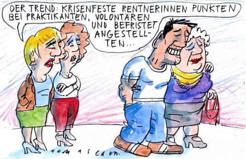 Cartoon: Generation Praktikum (medium) by Jan Tomaschoff tagged praktikum,praktikanten,volontäre,rentner