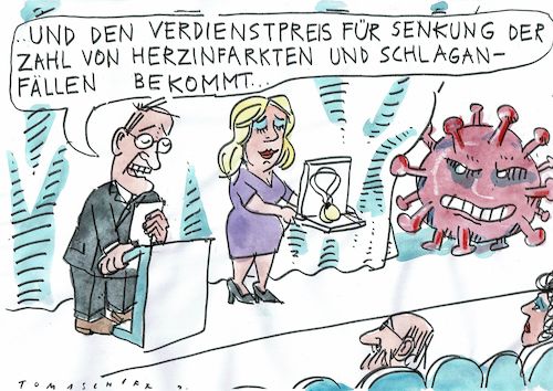 Cartoon: Gesundheit (medium) by Jan Tomaschoff tagged corona,herzinfarkt,schlaganfall,corona,herzinfarkt,schlaganfall