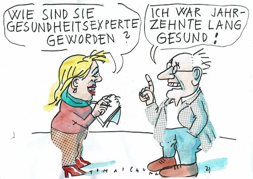 Cartoon: Gesundheit (medium) by Jan Tomaschoff tagged gesundheit,experten,pandemie,gesundheit,experten,pandemie