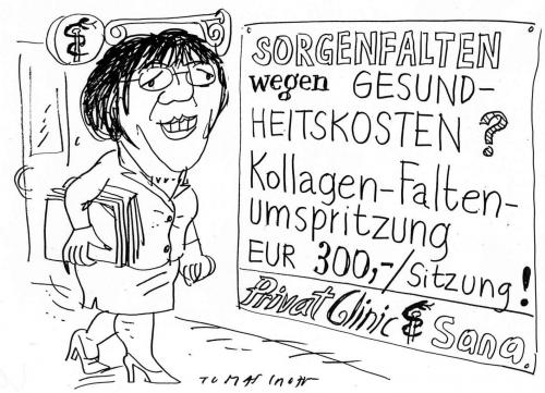 Cartoon: Gesundheitskosten (medium) by Jan Tomaschoff tagged gesundheit,kosten,gesundheitsreform,falten