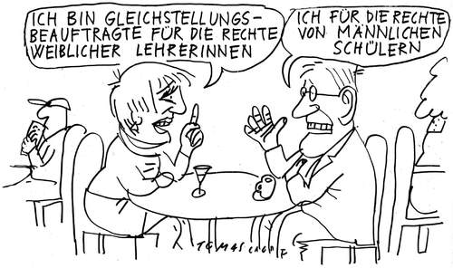 Cartoon: Gleichstellung (medium) by Jan Tomaschoff tagged gleichstellung