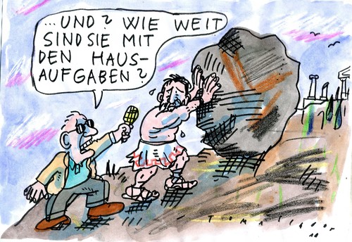 Cartoon: Griechenland (medium) by Jan Tomaschoff tagged eurokrise,eurozone,griechenland,eurokrise,eurozone,griechenland