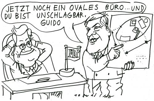 Cartoon: Guidobama (medium) by Jan Tomaschoff tagged guidi,westerwelle,fdp,obama,oval,office