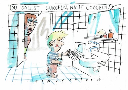 Cartoon: gurgeln (medium) by Jan Tomaschoff tagged intenret,google,soziale,netzwerke,intenret,google,soziale,netzwerke
