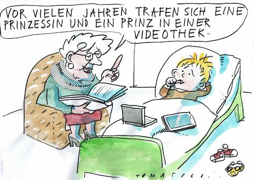 Cartoon: gute alte Zeit (medium) by Jan Tomaschoff tagged fortschritt,medien,fortschritt,medien