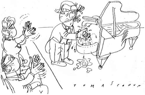 Cartoon: H1N1 (medium) by Jan Tomaschoff tagged schweinegrippe,pandemie,swine,flu,impfstoff,h1n1,serum