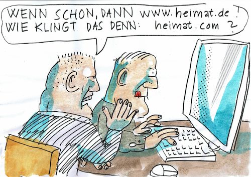 Cartoon: Heimat (medium) by Jan Tomaschoff tagged rechte,heimattümelei,rechte,heimattümelei