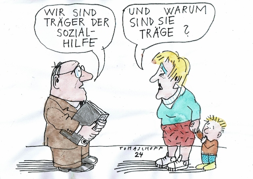 Cartoon: Hilfe (medium) by Jan Tomaschoff tagged sozialhilfe,staat,bürokratie,sozialhilfe,staat,bürokratie