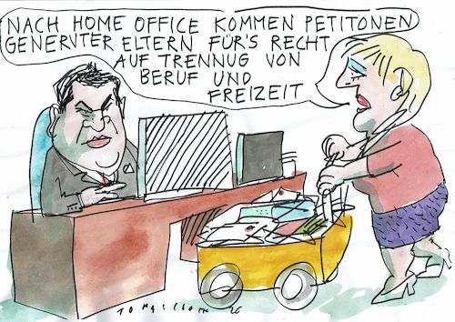 Cartoon: Home office (medium) by Jan Tomaschoff tagged beruf,freizeit,home,office,beruf,freizeit,home,office