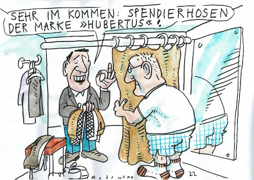 Cartoon: Hubertus (medium) by Jan Tomaschoff tagged stergeld,staatsfinanzen,soziales,hubertus,heil,stergeld,staatsfinanzen,soziales,hubertus,heil