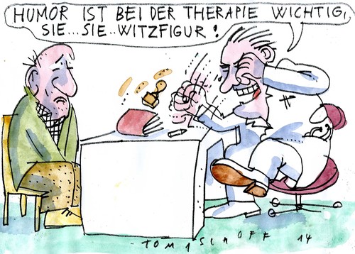 Cartoon: Humor heilt (medium) by Jan Tomaschoff tagged medizin,therapie,humor,medizin,therapie,humor