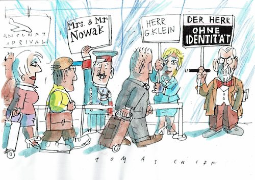Cartoon: Identität (medium) by Jan Tomaschoff tagged persönlichkeit,identität,persönlichkeit,identität