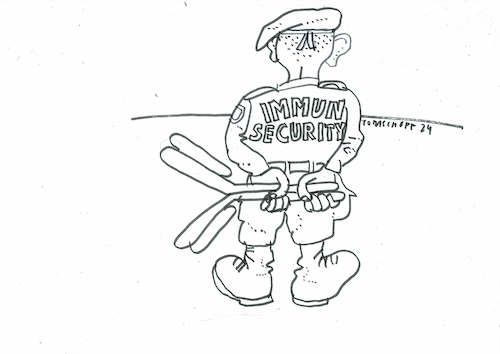 Cartoon: Immunsystem (medium) by Jan Tomaschoff tagged antikörper,immunität,abwehr,antikörper,immunität,abwehr