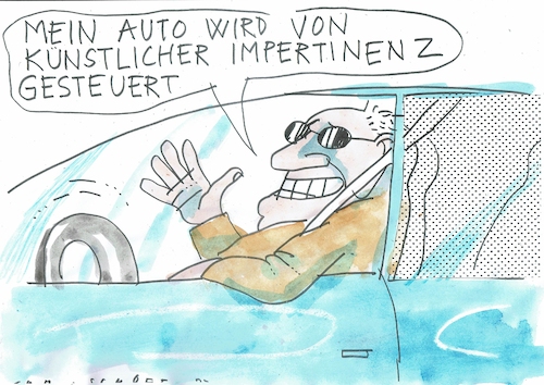 Cartoon: Impertinenz (medium) by Jan Tomaschoff tagged auto,ki,auto,ki