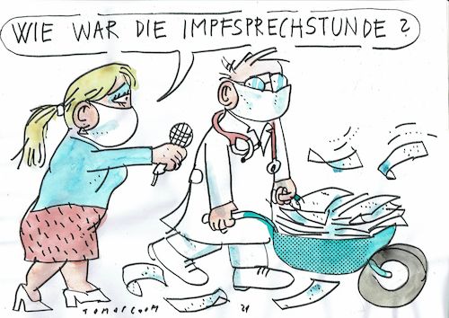 Cartoon: Impfen (medium) by Jan Tomaschoff tagged ärzte,bürokratie,impfen,ärzte,bürokratie,impfen