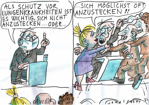 Cartoon: Infektionsschutz (medium) by Jan Tomaschoff tagged ansteckung,infektion,immunität,ansteckung,infektion,immunität