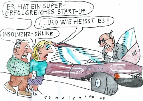 Cartoon: Insolvenz (medium) by Jan Tomaschoff tagged wirtschaft,krise,konjunktur,insolvenz,wirtschaft,krise,konjunktur,insolvenz