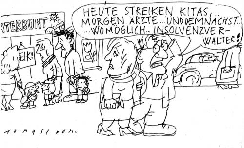 Cartoon: Insolvenzen (medium) by Jan Tomaschoff tagged inolvenz,insolvenzverwalter,wirtschaftskrise