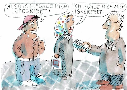 Cartoon: Integriert (medium) by Jan Tomaschoff tagged integration,frauenrechte,integration,frauenrechte